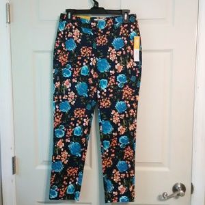 NWT New Merona classic fit floral ankle pants